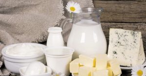 Содержание углеводов: молоко, молочные продукты, масла
